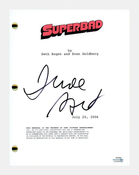 Judd Apatow Signed Autographed SUPERBAD Movie Script Screenplay ACOA C ...