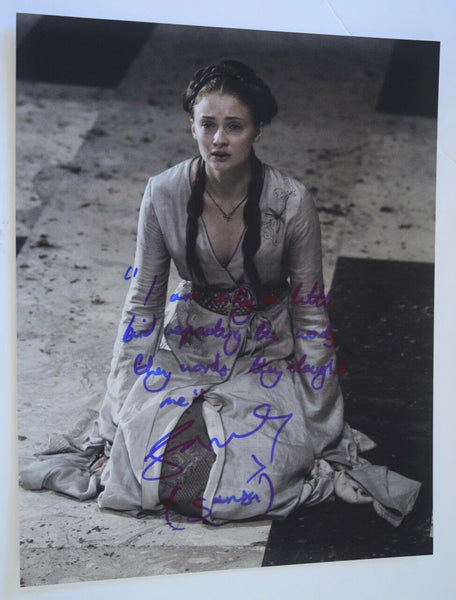 Sophie Turner Signed Autographed 11X14 Photo Game of Thrones RARE QUOTE COA VD