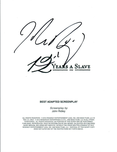 John Ridley Signed Autographed 12 YEARS A SLAVE Screenwriter Movie Script COA