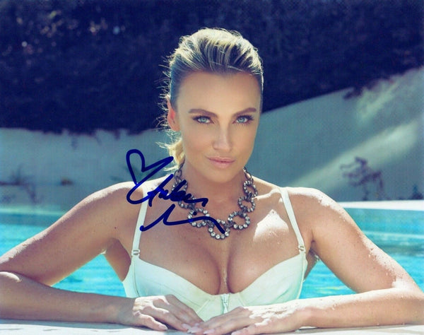 Amber Nichole Miller Signed Autograph 8x10 Photo Hot Sexy Model Bikini Pose COA