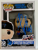 Christian McCaffrey Signed Autograph Funko Pop Carolina Panthers Beckett BAS COA