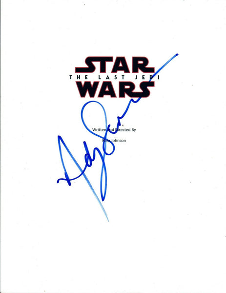 Andy Serkis Signed Autographed STAR WARS THE LAST JEDI Movie Script Cover COA