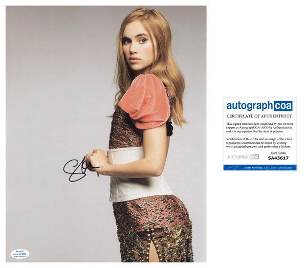 Suki Waterhouse Signed 11x14 Photo Pride and Prejudice and Zombies ACOA COA