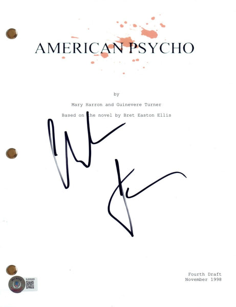Christian Bale Signed Autograph American Psycho Full Movie Script Beckett COA