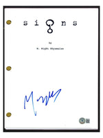 M. Night Shyamalan Signed Autographed SIGNS Movie Script Screenplay Beckett COA