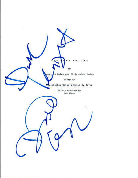 David Goyer Signed Autographed THE DARK NIGHT Full Movie Script COA VD