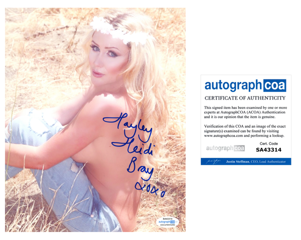 Hayley Heidi Bray Signed Autographed 8x10 Photo Sexy Model ACOA COA