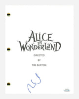 Mia Wasikowska Signed Autographed ALICE IN WONDERLAND Movie Script ACOA COA
