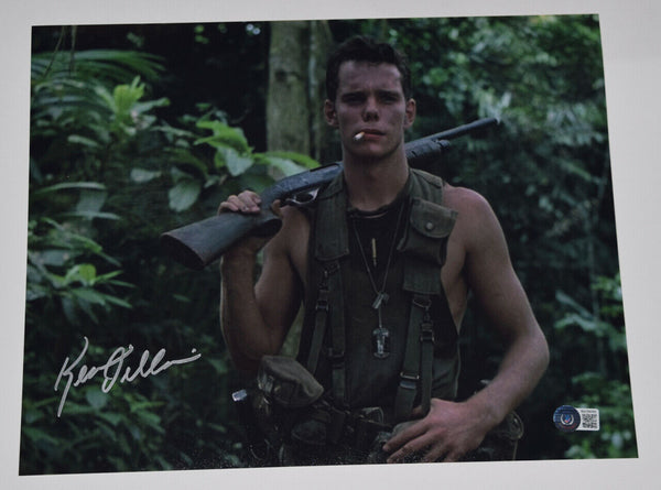 Kevin Dillon Signed Autographed 11x14 Photo Platoon Beckett BAS COA