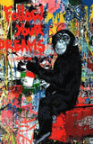 Mr. Brainwash Signed Autograph 11x17 Poster Print Follow Your Dreams Beckett COA