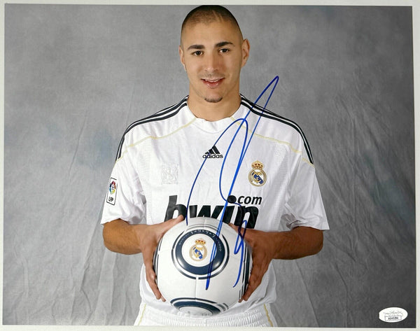 Karim Benzema Signed Autograph 11x14 Photo Real Madrid France Soccer JSA COA