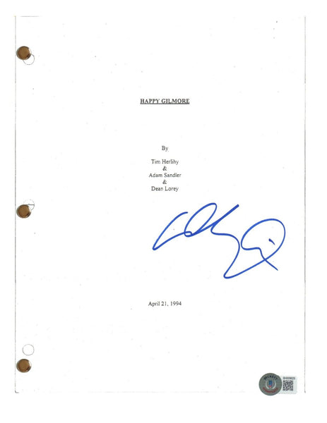 Adam Sandler Signed Autograph Happy Gilmore Movie Script Screenplay Beckett COA