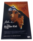 Ralph Macchio Robyn Lively Signed The Karate Kid Part III 3 Movie Poster BAS COA