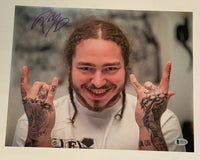 Post Malone Signed Autographed 11x14 Photo Hollywood's Bleeding Beckett BAS COA