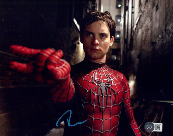 Tobey Maguire Signed Autograph Spider-Man 8x10 Photo Marvel Beckett COA LOA