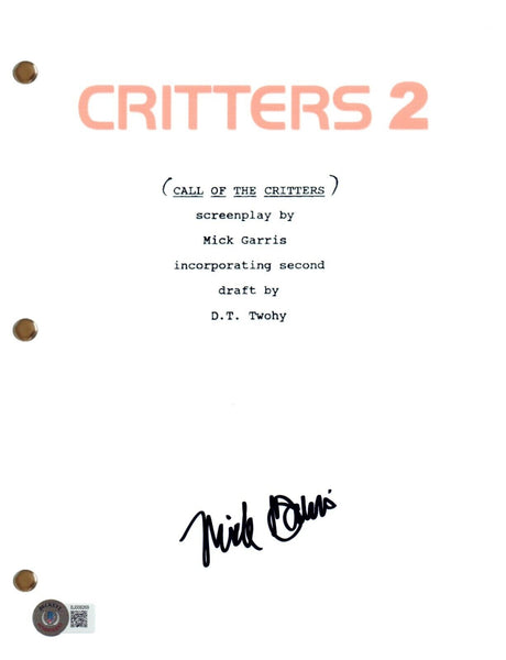 Mick Garris Signed Autograph Critters 2 Full Movie Script Screenplay Beckett COA