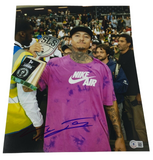 Nyjah Huston Signed Autographed 11x14 Photo Olympics Skateboarder Beckett COA