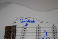 THE BEACH BOYS Signed Autograph Guitar Wilson Love Jardine Johnston Marks BAS