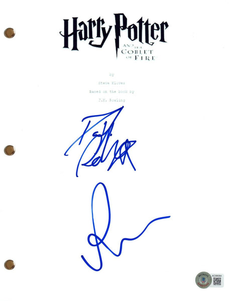 Daniel Radcliffe & Rupert Grint Signed Harry Potter Goblet Script Autograph BAS