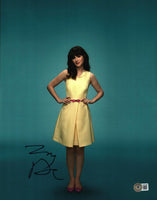 Zooey Deschanel Signed Autographed 11x14 Photo New Girl Actress Beckett COA