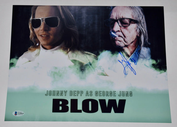 George Jung Signed 11x14 Photo Blow Boston Smuggler Johnny Depp Beckett COA