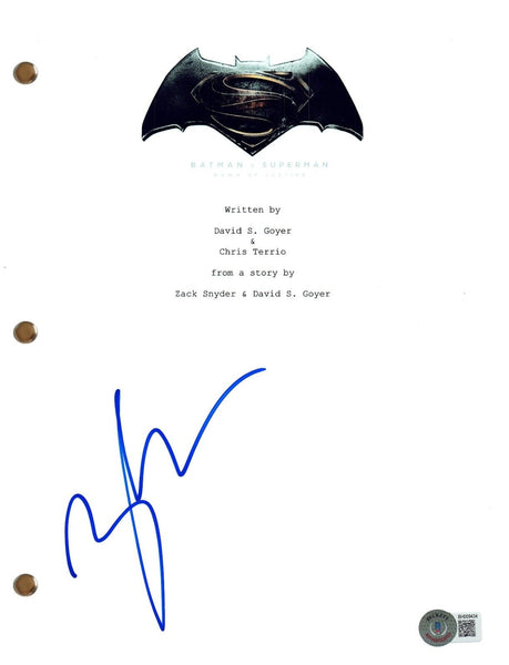 Zack Snyder Signed Autograph Batman v Superman Full Movie Script Beckett COA