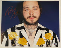 Post Malone Signed Autographed 11x14 Photo Hollywood's Bleeding Beckett BAS COA