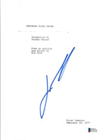 John Travolta Signed Autograph SATURDAY NIGHT FEVER Movie Script Beckett BAS COA