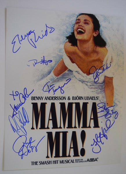 MAMMA MIA Broadway Cast Signed Autographed 11x14 Photo by 9 Cast Members COA VD