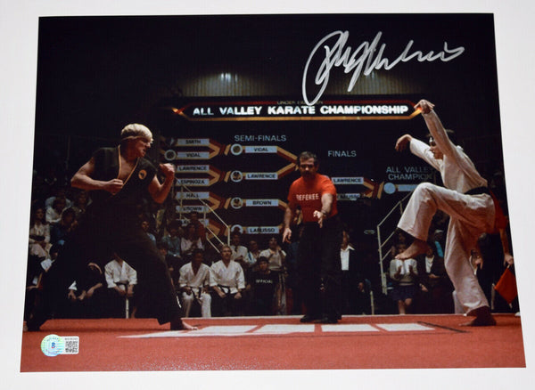 Ralph Macchio Signed Autograph 11x14 Photo The Karate Kid Crane Kick Beckett COA