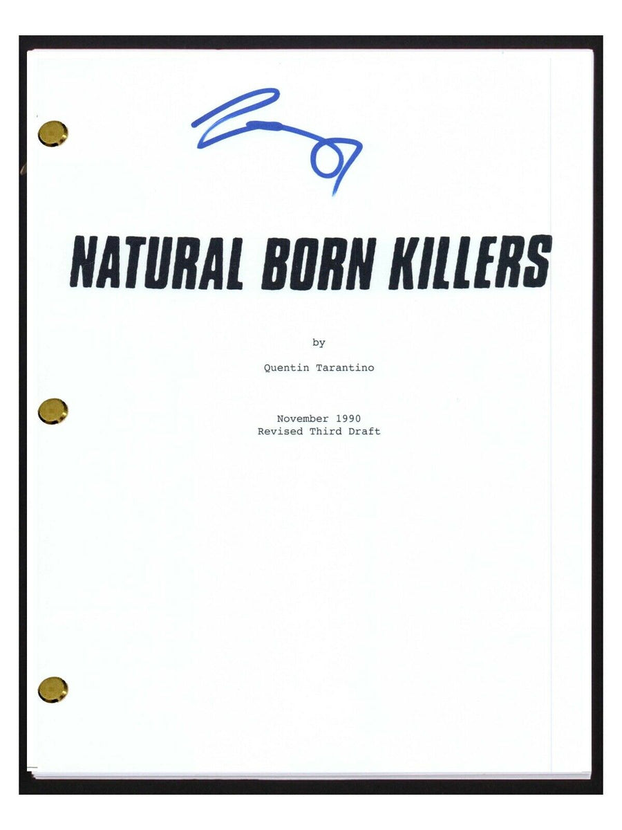 Natural Born Script Juliette Lewis Signed Autograph NATURAL BORN KILLERS Movie Script Scre ...