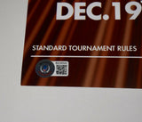 Ralph Macchio Signed The Karate Kid Tournament 11x17 Poster Beckett BAS COA