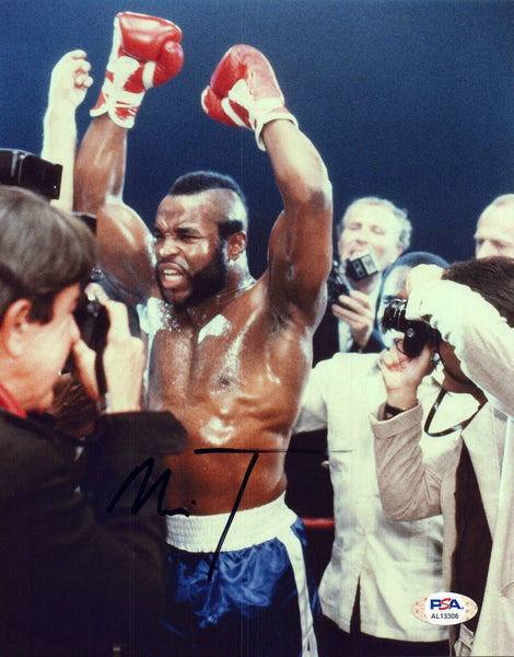 Mr. T Signed Autograph 8x10 Photo Rocky III Clubber Lang The A-Team WWE PSA COA