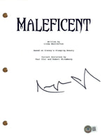 Angelina Jolie Signed Autograph Maleficent Movie Script Screenplay Beckett COA