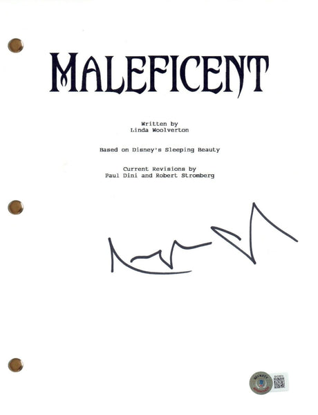 Angelina Jolie Signed Autograph Maleficent Movie Script Screenplay Beckett COA
