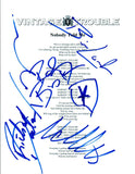 Vintage Trouble Full Band Signed Autographed "Nobody Told Me" Lyric Sheet COA
