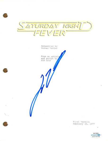 John Travolta Signed Autograph Saturday Night Fever Movie Script Screenplay ACOA