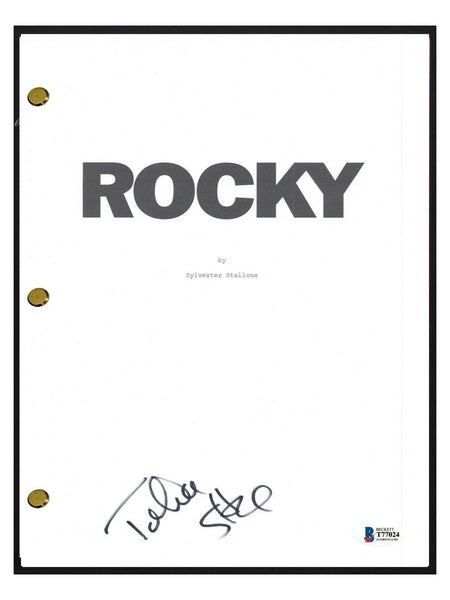 Talia Shire Signed Autograph ROCKY Movie Script Screenplay Beckett BAS COA