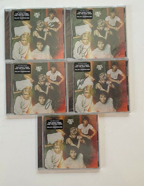 Why Don't We Signed Set of 5 CD's The Good Times and the Bad Ones Full Band COA