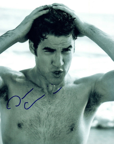 Darren Criss Signed Autograph 8x10 Photo GLEE Hot Sexy Actor Shirtless Pose COA
