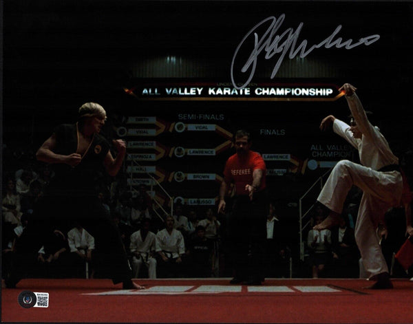 Ralph Macchio Signed Autograph 11x14 Photo The Karate Kid Crane Kick Beckett COA