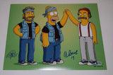 Cheech Marin & Tommy Chong Signed Autographed 11x14 Photo The Simpsons BAS COA