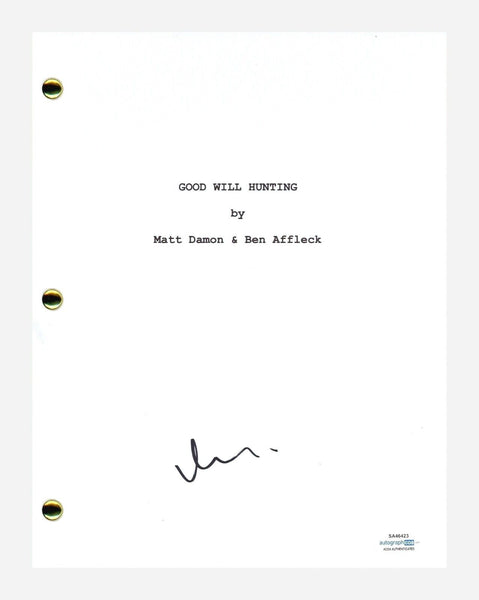 Matt Damon Signed Autographed Good Will Hunting Movie Script Screenplay ACOA COA