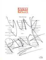 Yung Pinch Signed Autographed When I Was Yung Song Lyric Sheet Rapper ACOA COA