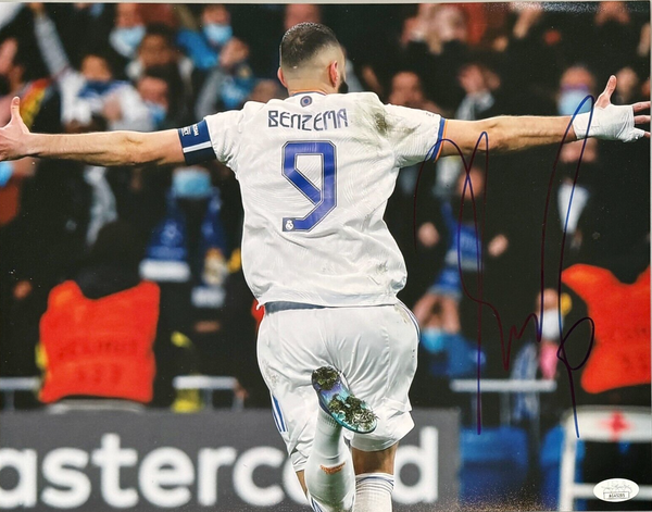 Karim Benzema Signed Autograph 11x14 Photo Real Madrid France Soccer JSA COA