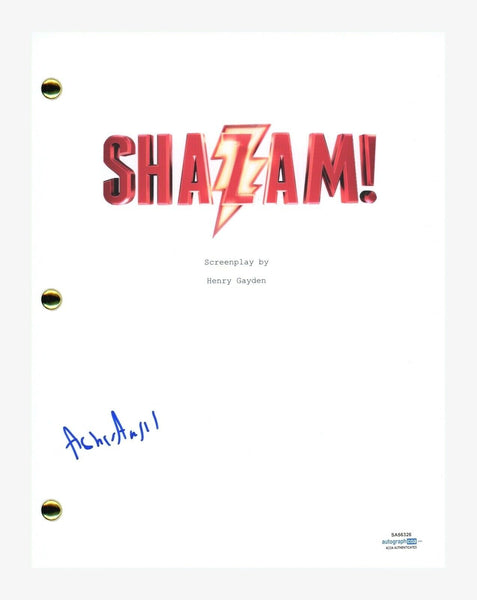Asher Angel Signed Autographed SHAZAM Movie Script Screenplay ACOA COA