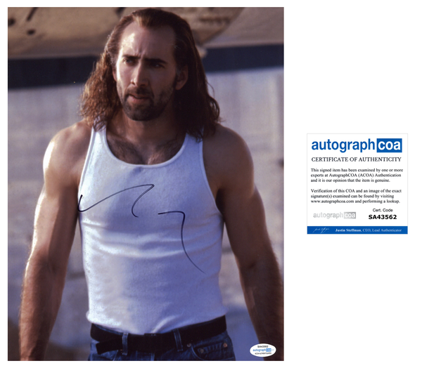 Nicolas Cage Signed Autographed 11x14 Photo Con Air ACOA COA