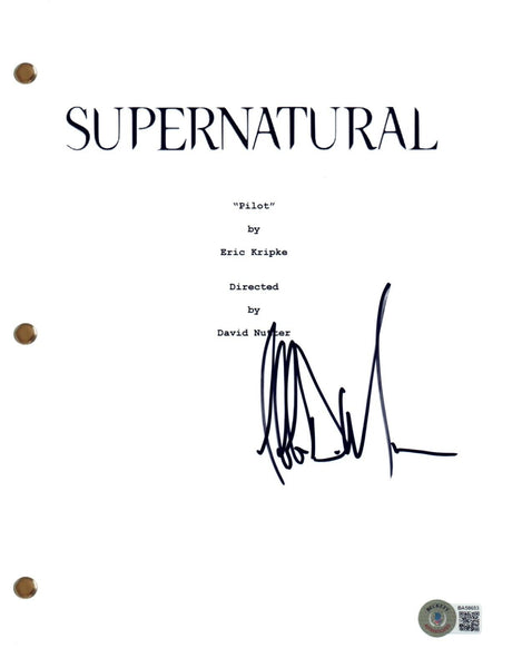 Jeffrey Dean Morgan Signed Supernatural Pilot Script Screenplay Autograph BAS