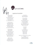 Grandson Signed Autographed Blood // Water Song Lyric Sheet ACOA COA
