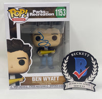 Adam Scott Signed Autograph Ben Wyatt Parks and Recreation Funko Pop Beckett COA